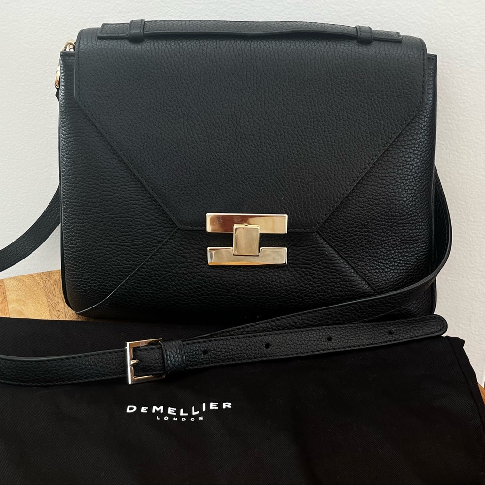 DeMellier Berlin Black Grain Leather Handbag